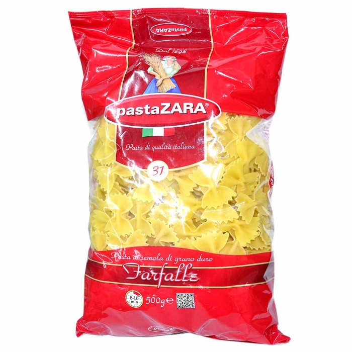 Макароны Pasta Zara бантики 031 500гр м/у