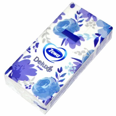 Платочки бумажные Zewa Deluxe Design 3сл 10*10шт м/у
