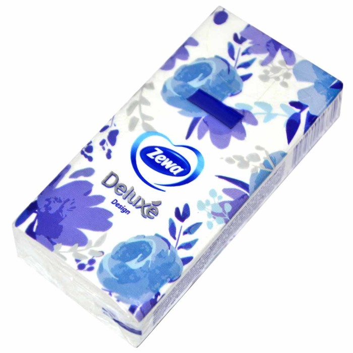 Платочки бумажные Zewa Deluxe Design 3сл 10*10шт м/у