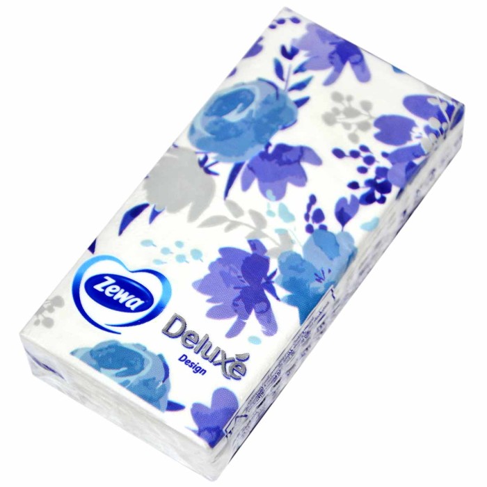 Платочки бумажные Zewa Deluxe Design 3сл 10*10шт м/у