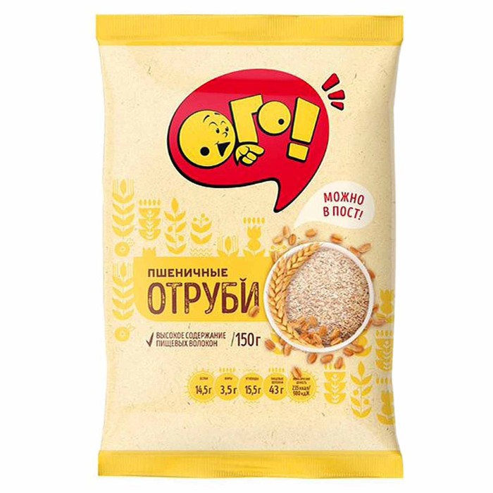 Отруби Ого! Пшеничные 150гр м/у