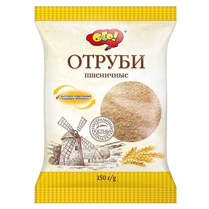 Отруби Ого! Пшеничные 150гр м/у