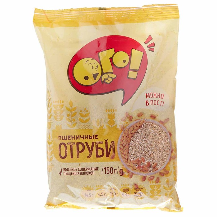 Отруби Ого! Пшеничные 150гр м/у