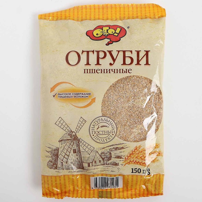 Отруби Ого! Пшеничные 150гр м/у
