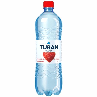 Вода Turan со вкусом клубники негаз 1л пэт