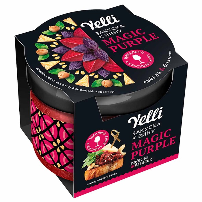 Топпинги Yelli Magic purple для брускетт 100гр пэт