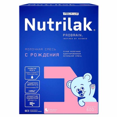 Смесь Nutrilak 1 0-6мес 600гр к/у