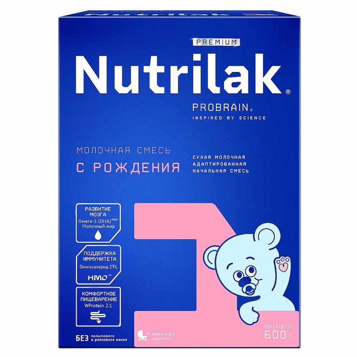 Смесь Nutrilak 1 0-6мес 600гр к/у