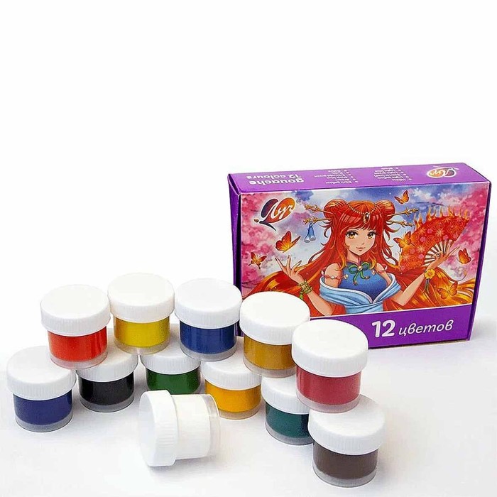 Краски гуашевые Луч Аниме сакура 12 цветов арт2215-08