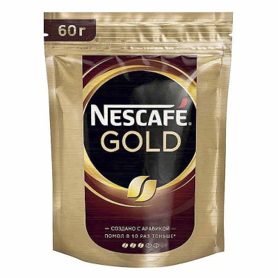 Кофе Nescafe Gold раст 60гр д/п