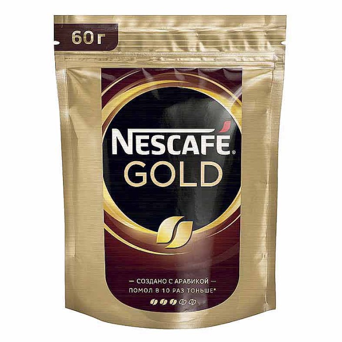 Кофе Nescafe Gold раст 60гр д/п
