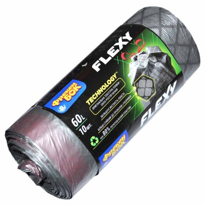 Пакет для мусора Фрек Бок Flexy с затяжкой 60л*10шт