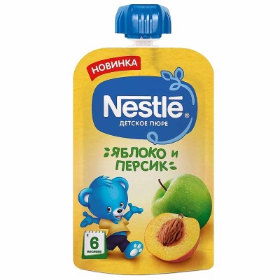 Пюре Nestle яблоко и персик 90гр