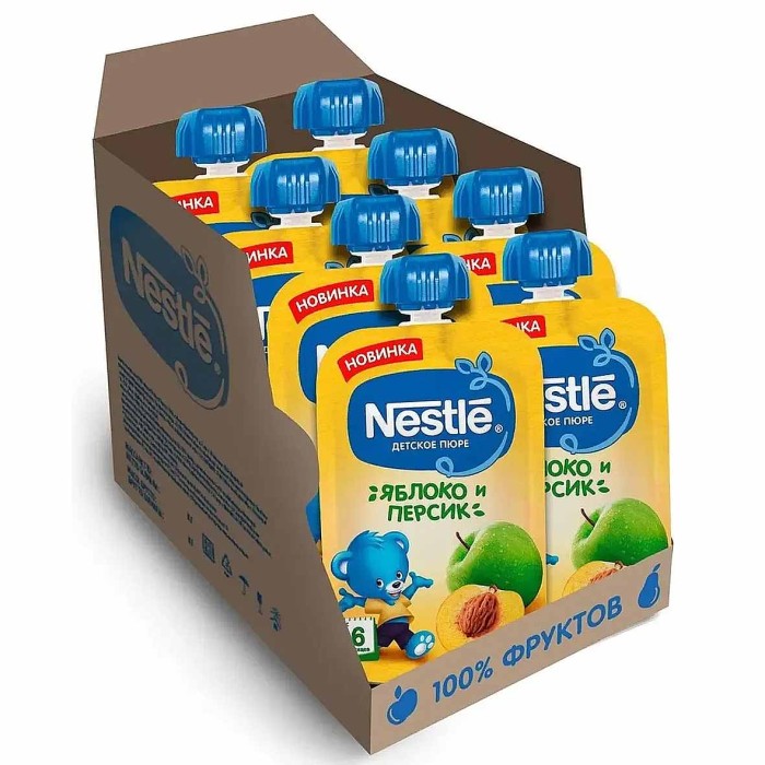 Пюре Nestle яблоко и персик 90гр