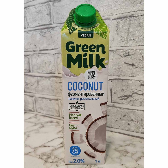 Напиток на ячменно-нутовой основе Green Milk с кокосом 1л т/п