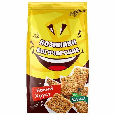 Козинаки Богучарские Яркий хруст подсолнечные с кунжутом 250гр м/у