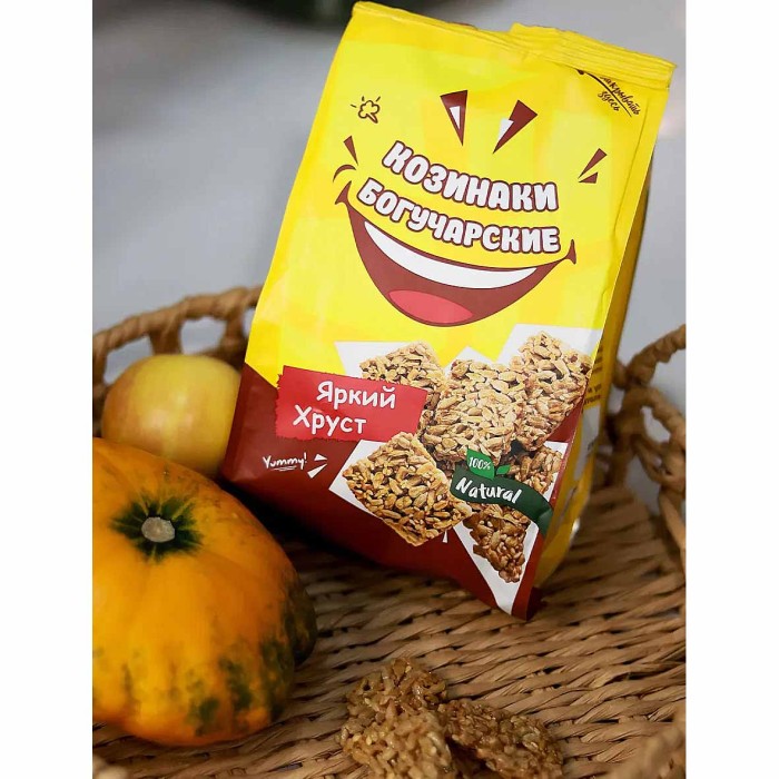 Козинаки Богучарские Яркий хруст подсолнечные с кунжутом 250гр м/у