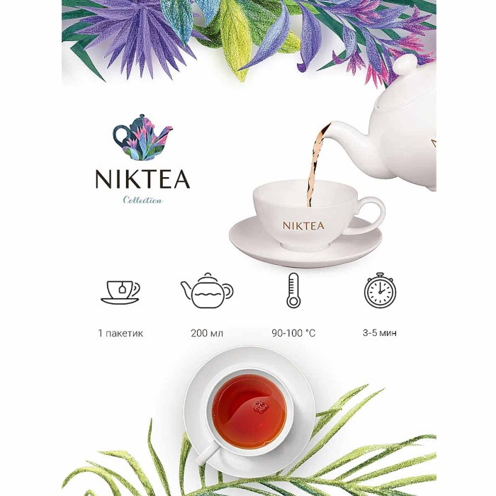 Чай Niktea Кения Сапфир черный 25*2гр к/у