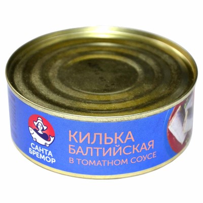 Килька Санта Бремор балтийская в томатном соусе 240гр ж/б