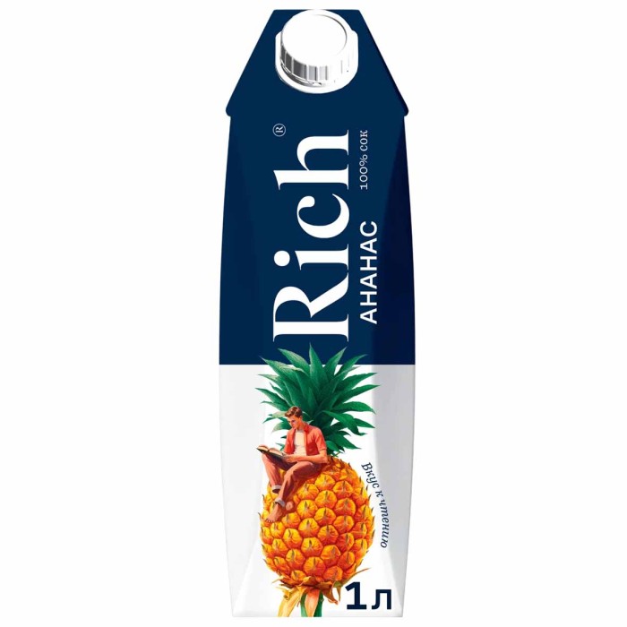 Сок Rich ананасовый 1л т/п