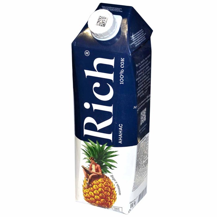 Сок Rich ананасовый 1л т/п