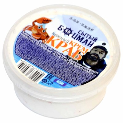 Крем краб Сытый Боцман нежный 180гр пл/б