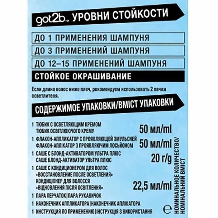 Краска для волос Got2b 00А Кристальный платиновый 142,5мл к/у