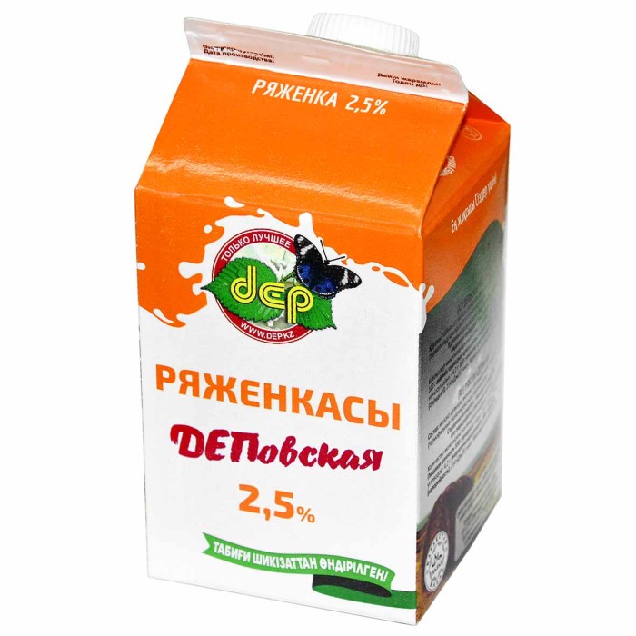 Ряженка dep ДЕПовский 2,5% 500мл т/п