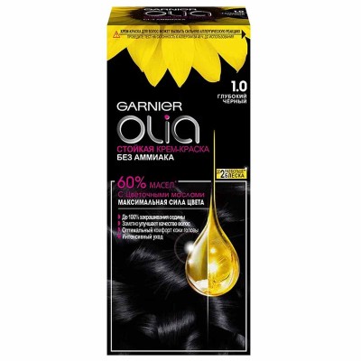 Краска для волос Garnier Olia 1.0 Глубокий черный