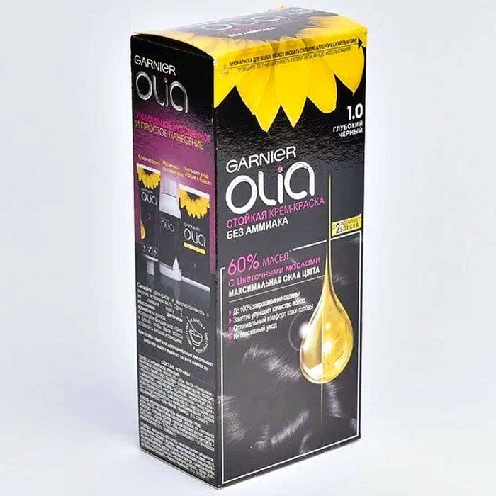 Краска для волос Garnier Olia 1.0 Глубокий черный