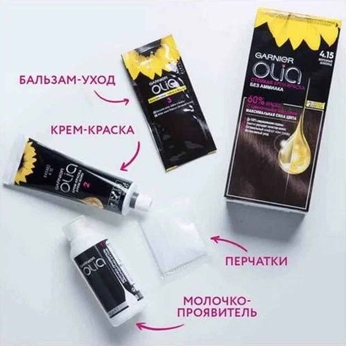 Краска для волос Garnier Olia 1.0 Глубокий черный