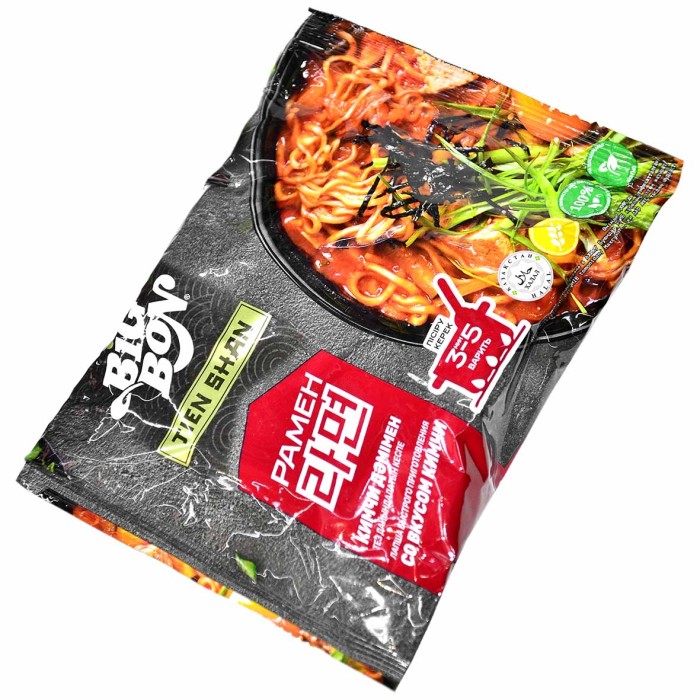 Лапша BigBon Tien Shan Рамен со вкусом кимчи 100гр м/у