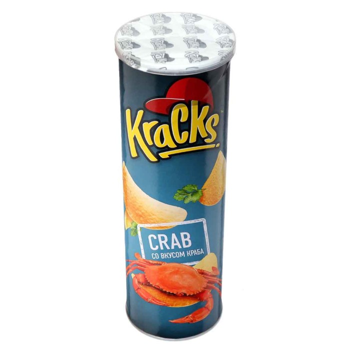 Чипсы Kracks Crab 160гр туба