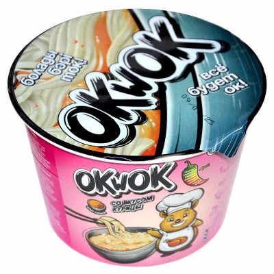 Лапша OkWok со вкусом курицы и соусом сальса 120гр чаша