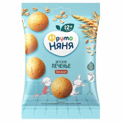 Печенье ФрутоНяня овсяное 12+ 50гр м/у