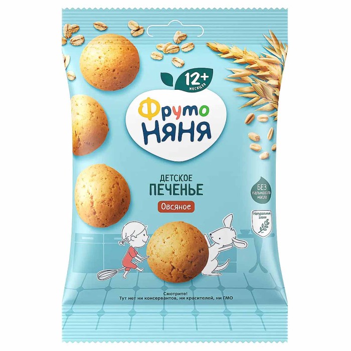 Печенье ФрутоНяня овсяное 12+ 50гр м/у