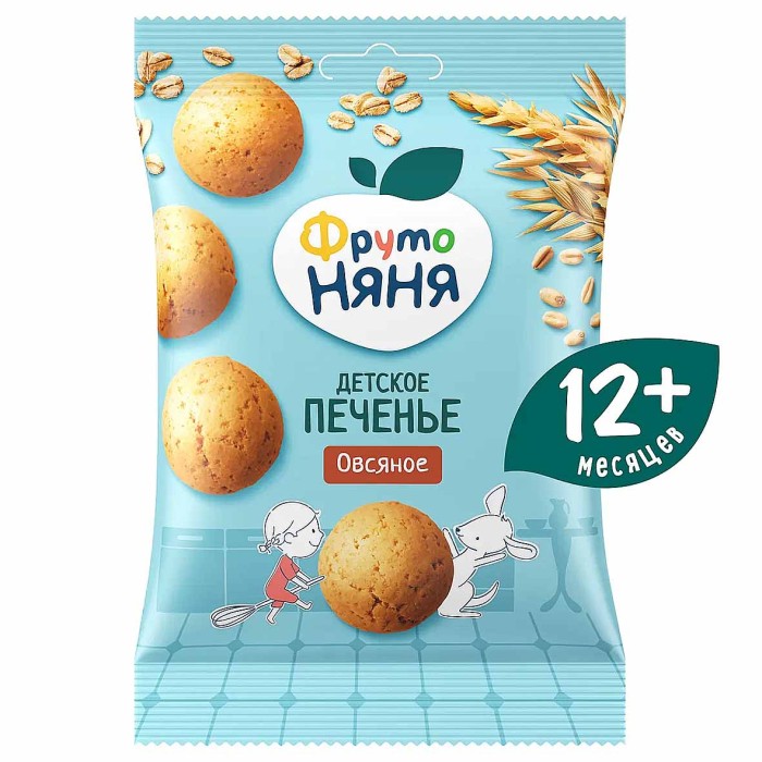 Печенье ФрутоНяня овсяное 12+ 50гр м/у