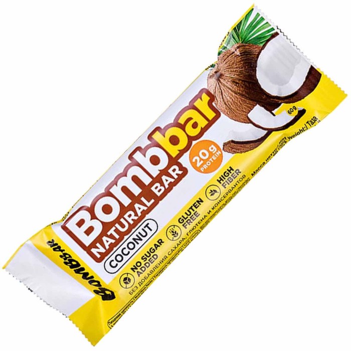 Батончики Bombbar Кокос 60гр м/у