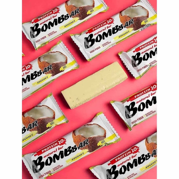 Батончики Bombbar Кокос 60гр м/у