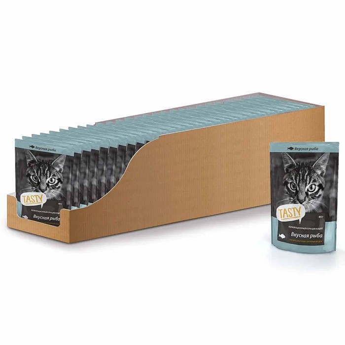 Корм для кошек Tasty Вкусная рыбка в желе  85гр пауч