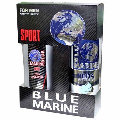 Набор подарочный 083 Blue Marine Sport гель для душа+пена для бритья к/у