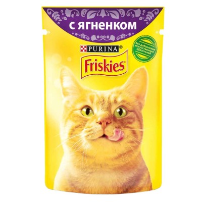 Корм для кошек Friskies ягненок в подливе 85гр пауч