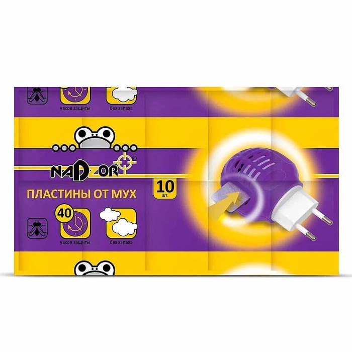 Пластины Nadzor от мух без запаха 10шт артPKM005P