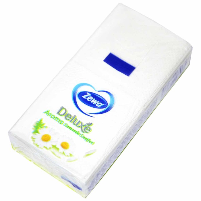 Платочки бумажные Zewa Deluxe Camomile 3сл 10*10шт м/у