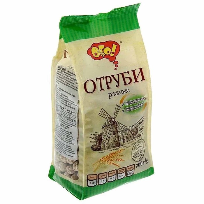 Отруби Ого! Ржаные экструдированные 200гр м/у