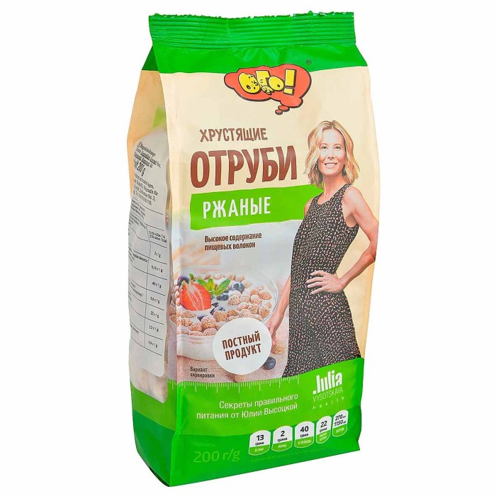 Отруби Ого! Ржаные экструдированные 200гр м/у