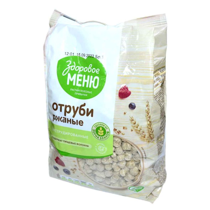 Отруби Здоровое меню ржаные 200гр м/у