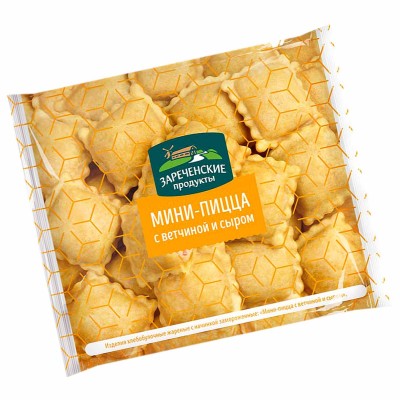 Пицца-мини Зареченские продукты с ветчиной и сыром 300гр м/у