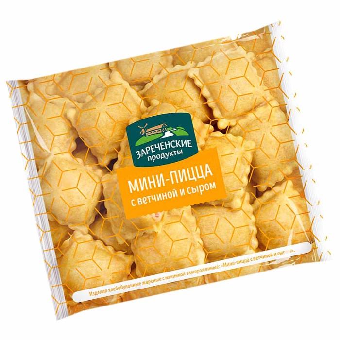 Пицца-мини Зареченские продукты с ветчиной и сыром 300гр м/у