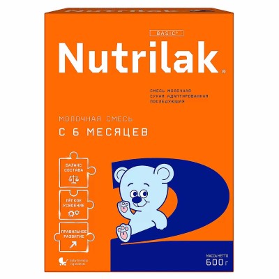 Смесь Nutrilak 2 6-12 мес 600гр к/у